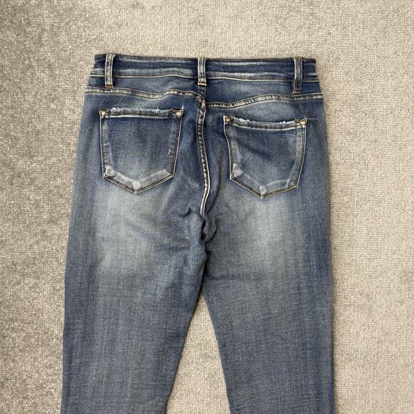 KanCan Jeans Womens 9/28 Blue Medium Wash Stretch Skinny Denim Pants Casual - Picture 10 of 11